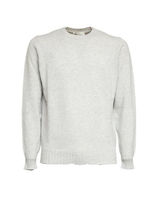FILIPPO DE LAURENTIIS Round-Neck Knitwear in het Gray voor heren