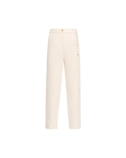 Herno Broeken ,Polyester Slim-Fit Broeken in het Natural