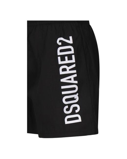DSquared² Badmode ,Zwart ,Zwart Zeekleding Boxer Midi in het Black voor heren