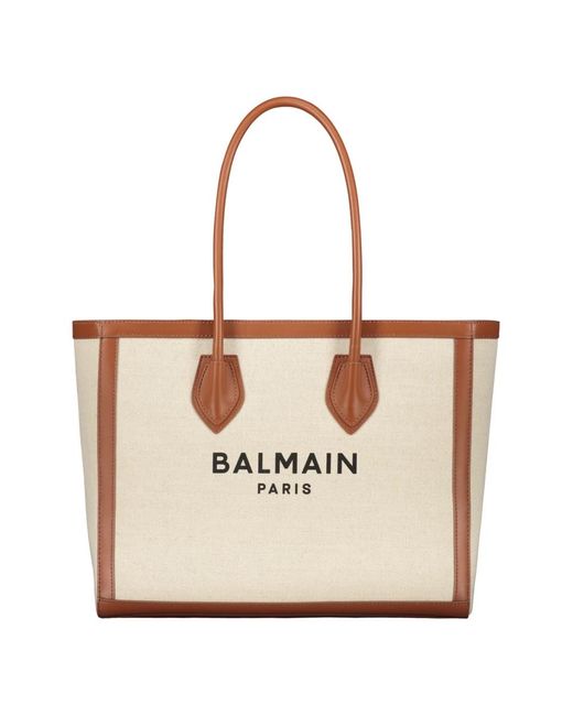 Balmain Natural Tote Bags