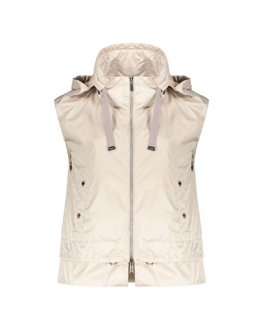 Moorer Natural Technische Stoffweste Mit Logodetail