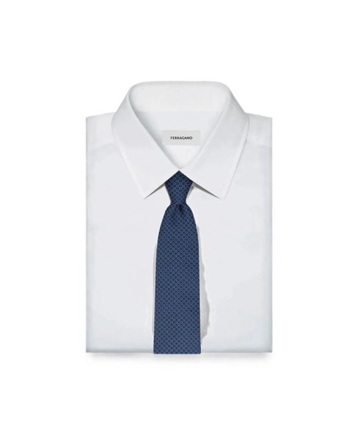 Ties Ferragamo pour homme en coloris Blue