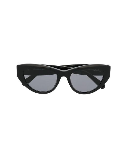Moncler Black Schwarze sonnenbrille mit originalzubehör