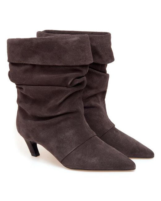 Ash Brown Heeled Boots