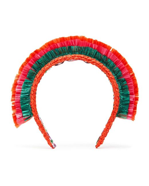 LaDoubleJ Red Boho strand haarband