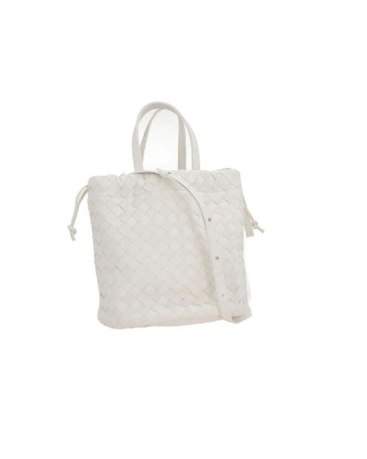Bottega Veneta White Handbags