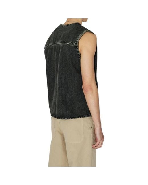 Vests Dr. Denim de hombre de color Black