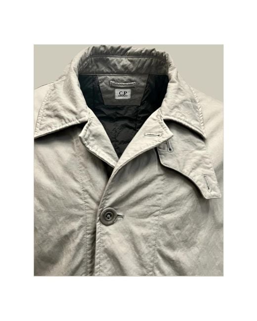 C P Company Single-Breasted Coats in het Gray voor heren