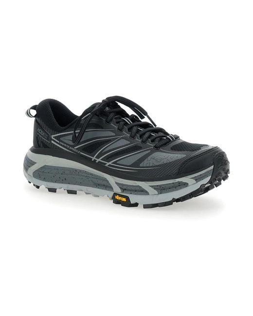 Hoka One One Black Low Top Sneakers With Logo Print