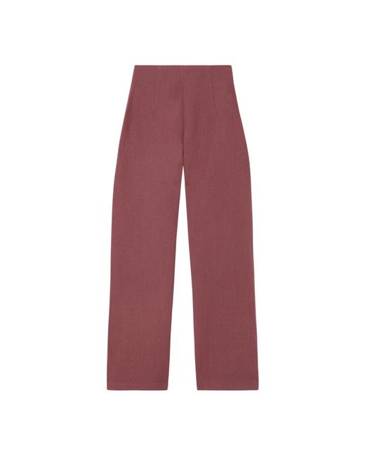 Cortana Red Straight Trousers