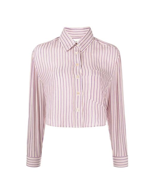 Isabel Marant Pink Shirts,gestreiftes eliora crop shirt isabel marant étoile