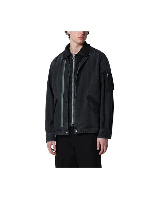 Sacai Black Light Jackets for men