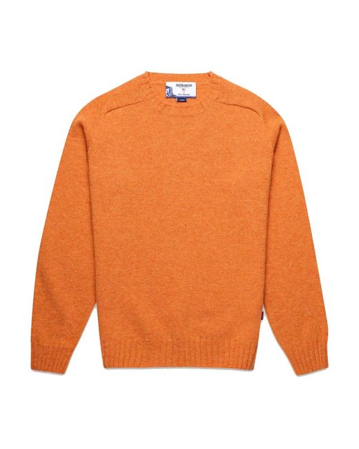 Sebago Orange Round-Neck Knitwear for men
