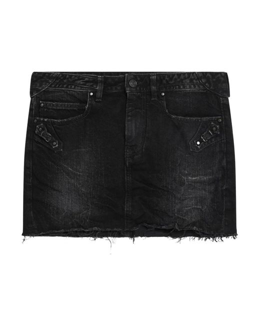 Balenciaga Black Denim Skirts