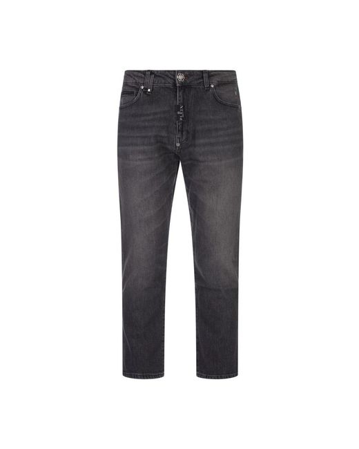 Philipp Plein Gray Slim-Fit Jeans for men