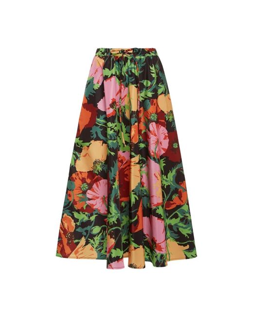 LaDoubleJ Rokken ,Groen ,Polyester Rok Met Trekkoord in het Green