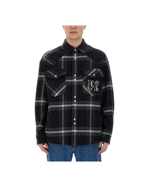 Palm Angels Black Light Jackets for men