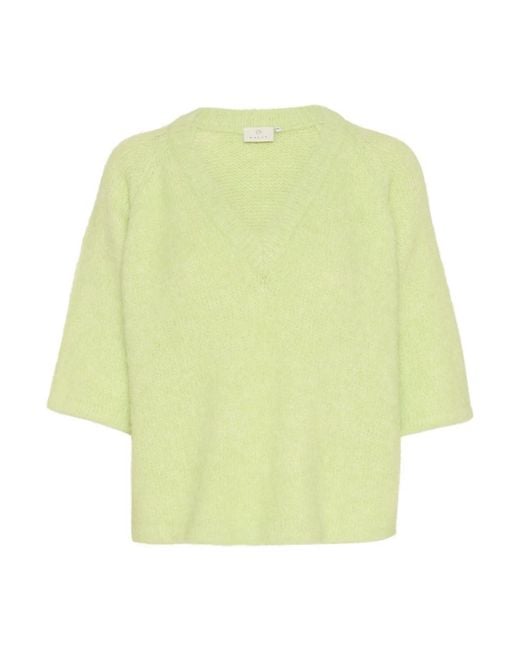 Round-Neck Knitwear Kaffe en coloris Green