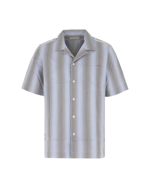 Dries Van Noten Blue Short Sleeve Shirts for men