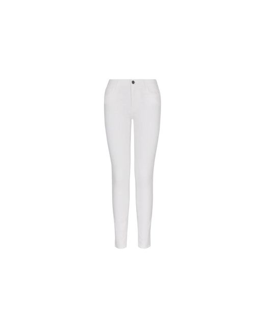 ARMANI EXCHANGE White Weiße Skinny Fit Denim Jeans