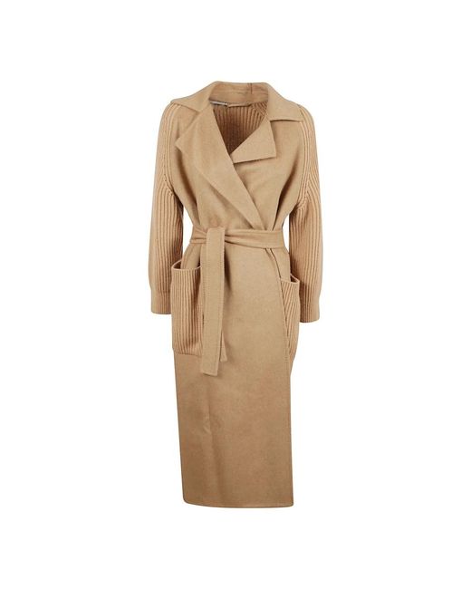 Max Mara Natural Belted Coats