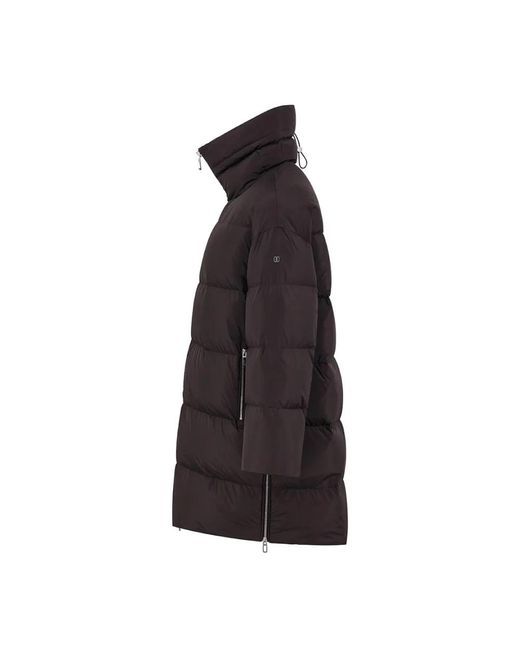 DUNO Jassen ,Bruin ,Lichtgewicht Oversized Lange Pufferjas in het Black