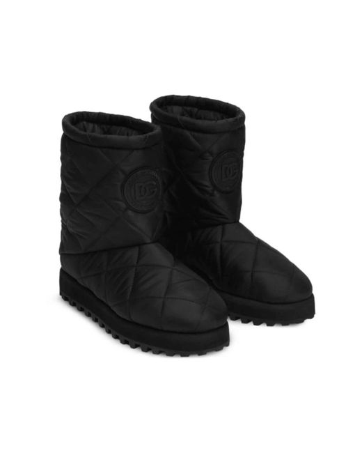 Dolce & Gabbana Black Winter Boots for men