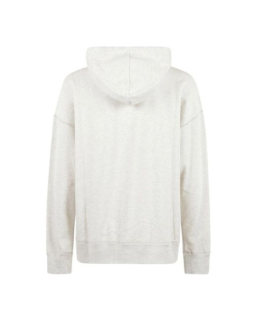 Isabel Marant Langarm Hoodie Mit Logo-Print in White für Herren