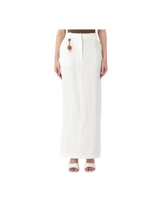 Elisabetta Franchi White Maxi Skirts