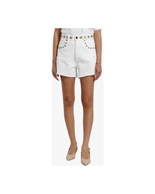 PT Torino White Short Shorts