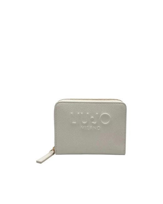 Liu Jo Accessoires ,Leer Caliwen Wallet in het Gray