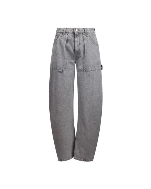 The Attico Gray Wide-leg effie jeans