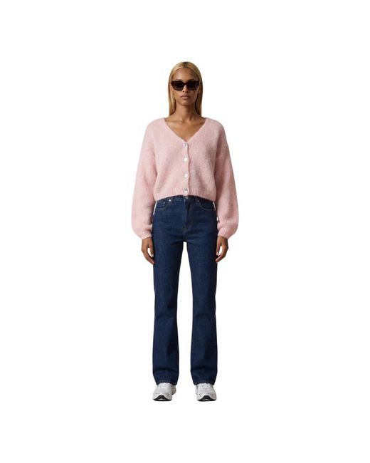 American Dreams Truien & Vesten ,Roze ,Wol Cornelia Cropped Cardigan in het Pink