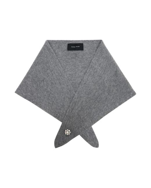 Simone Rocha Gray Winter Scarves