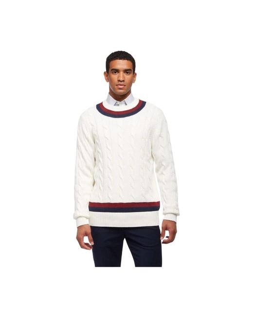 Brooks Brothers White Round-Neck Knitwear for men