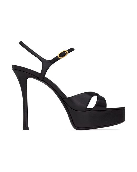 Saint Laurent Black High Heel Sandals