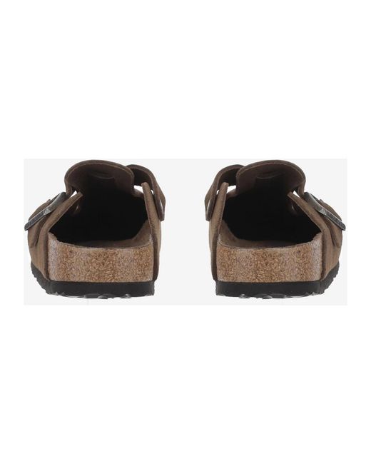 Birkenstock Brown Boston Suede Sandals for men