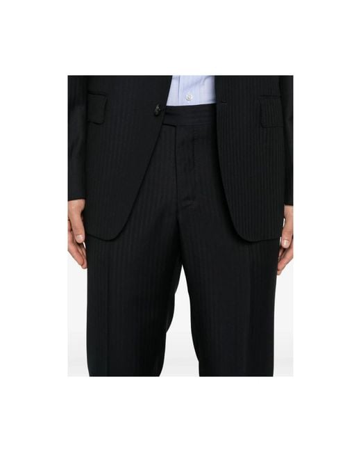 Canali Black Single Breasted Suits for men