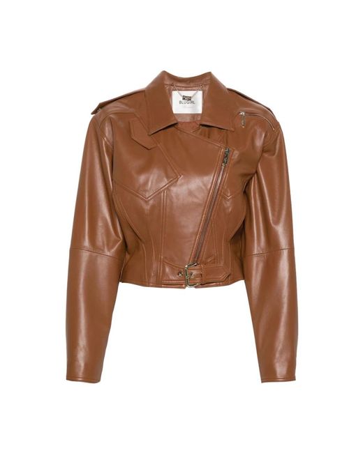 Blugirl Blumarine Brown Leather Jackets