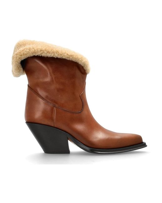 Chloé Brown Cowboy & Biker Boots
