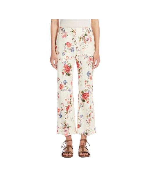 Max Mara White Wide Trousers