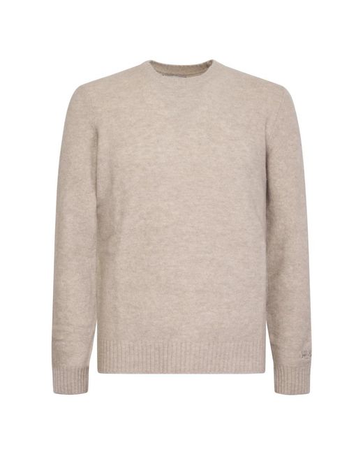 Mc2 Saint Barth Natural Round-Neck Knitwear for men
