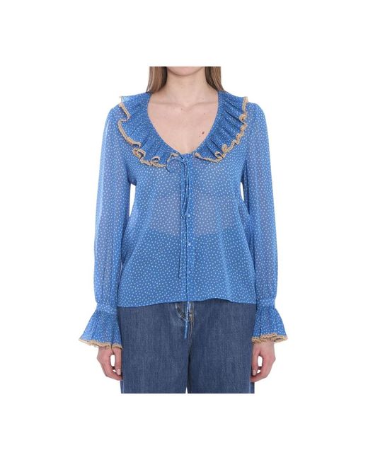 Valentino Garavani Blue Blouses