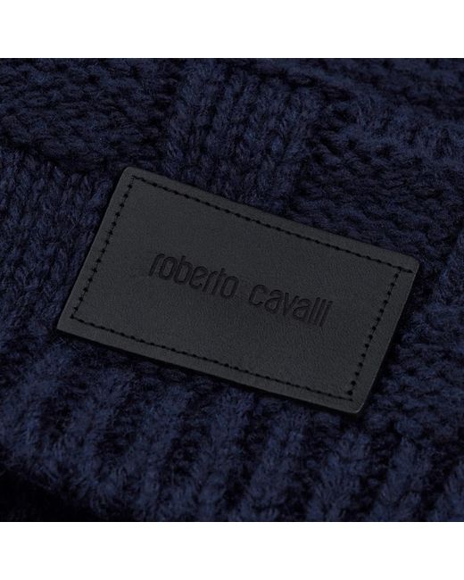 Roberto Cavalli Blue Winter Scarves for men