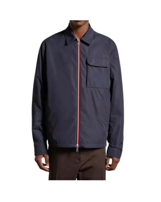 Moncler Blue Light Jackets for men