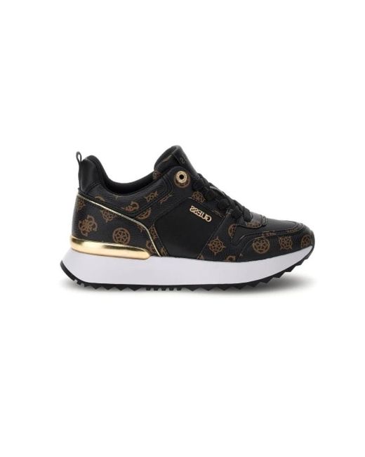 Zapatillas negras con logo para mujer para oto o invierno Guess de