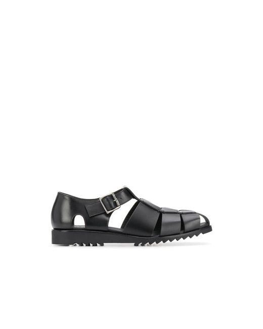Paraboot Black Flat Sandals for men