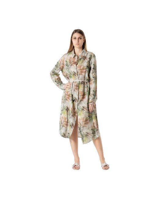 Le Tricot Perugia Metallic Shirt Dresses