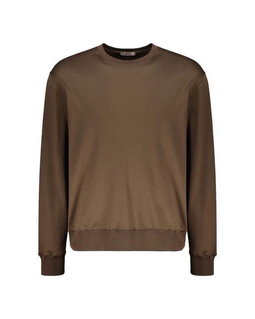 Herno Resort Sweatshirt Van Basic Katoen in het Brown voor heren