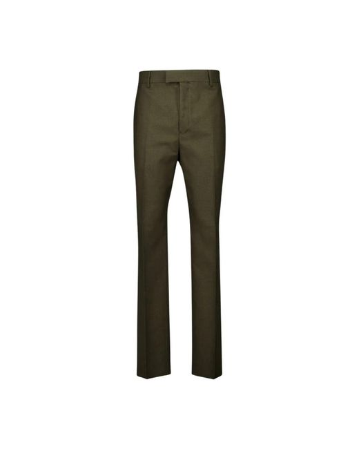 Ferragamo Green Straight Trousers for men